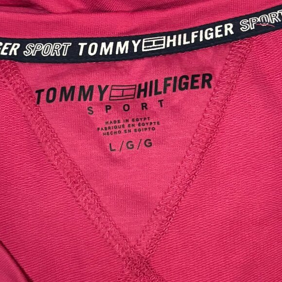 Tommy Hilfiger Sport Womens Striped Colorblock T-Shirt Dress Size L Pink - Picture 8 of 9